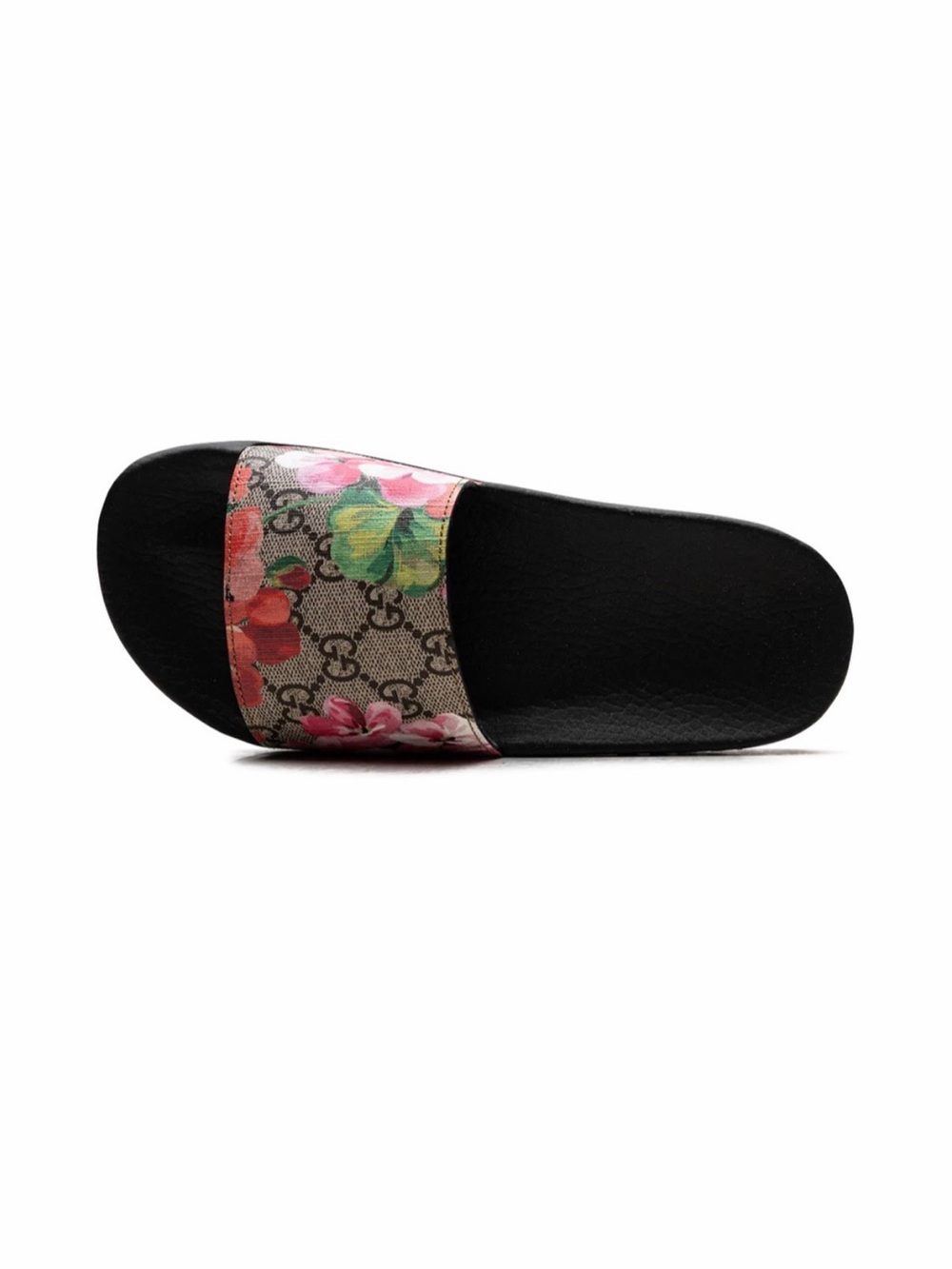 Gucci Slides Bloom Supreme Floral GG Canvas Black Sandal